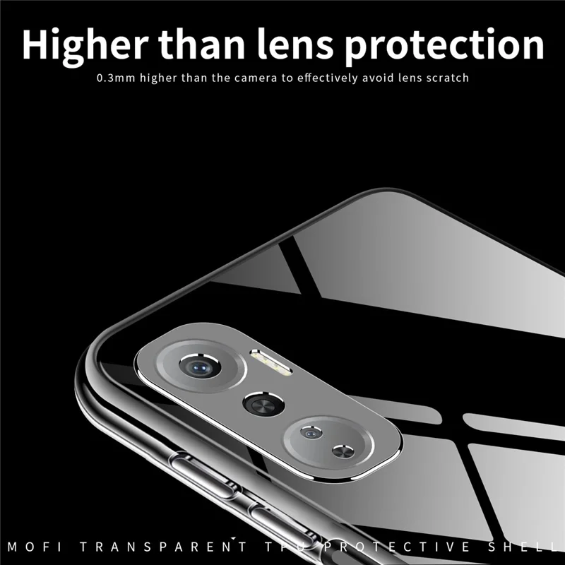 MOFI for Infinix Hot 20 4G Crystal Clear Phone Case Flexible TPU Ultra Slim Cover