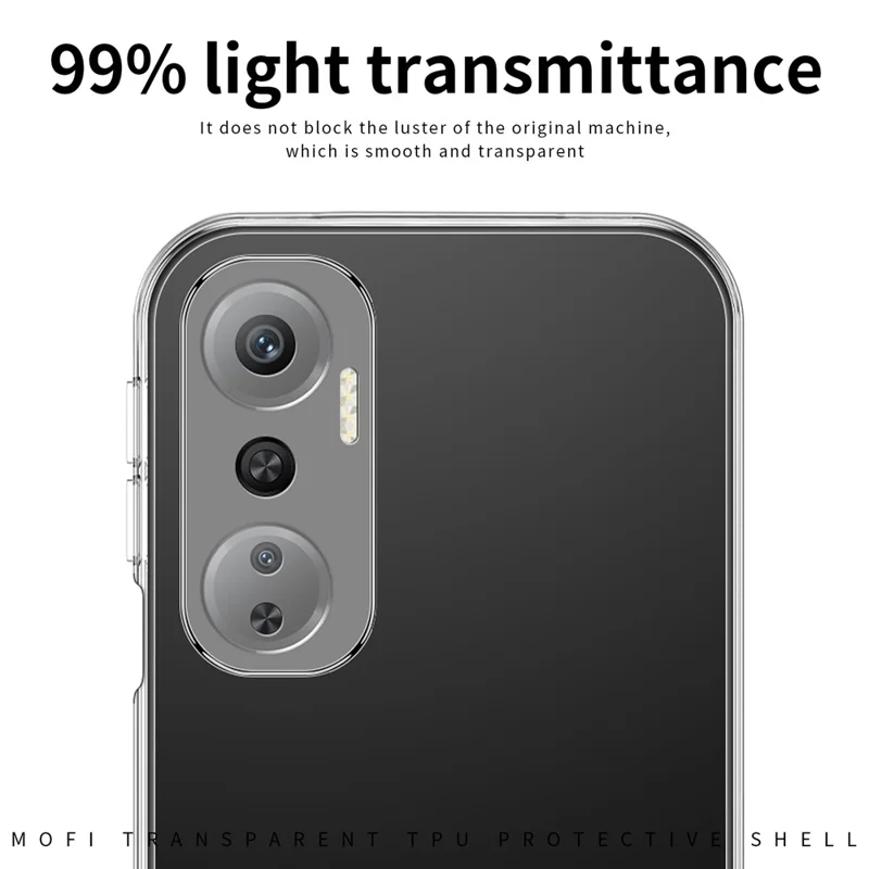 MOFI for Infinix Hot 20 4G Crystal Clear Phone Case Flexible TPU Ultra Slim Cover