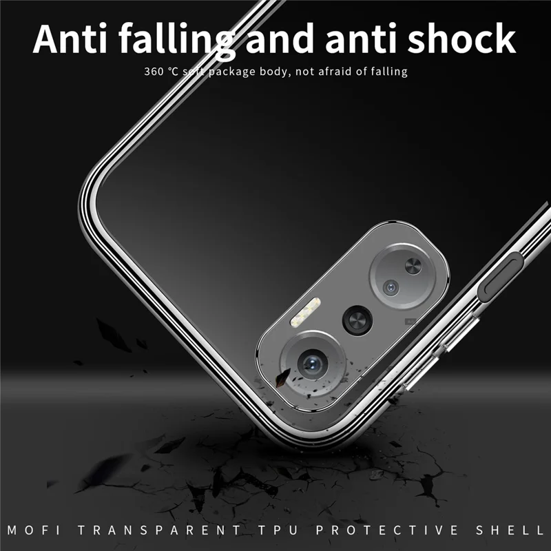 MOFI for Infinix Hot 20 4G Crystal Clear Phone Case Flexible TPU Ultra Slim Cover