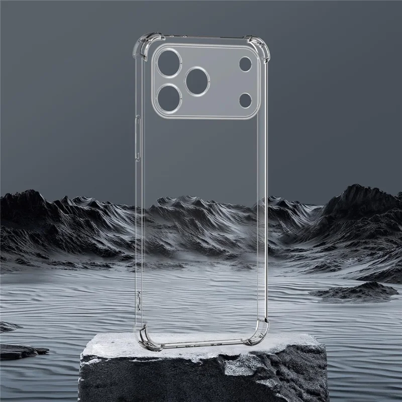 For iPhone 18 Pro Max  /  17 Pro Max TPU Case Four-Corner Shockproof Fingerprint-Resistant Phone Cover - Transparent