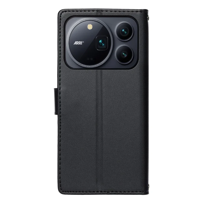For Honor Magic9 Pro Max 5G Case Embossed Totem Leather Flip Wallet Phone Cover with Wrist Strap - Black