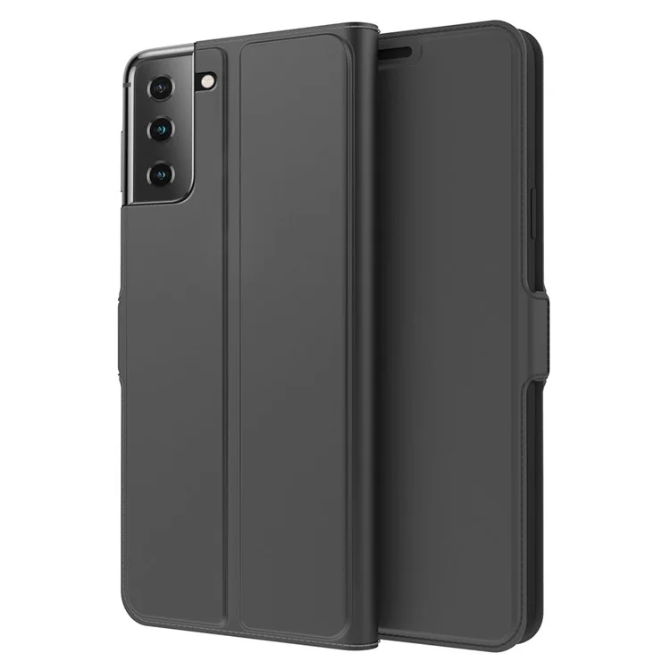 Tampa do Telefone Celular Stand Para Samsung Galaxy S23 Plus, PU Leather + TPU Anti-fall Flip Phone Case Com Suporte Para Cartão - Preto