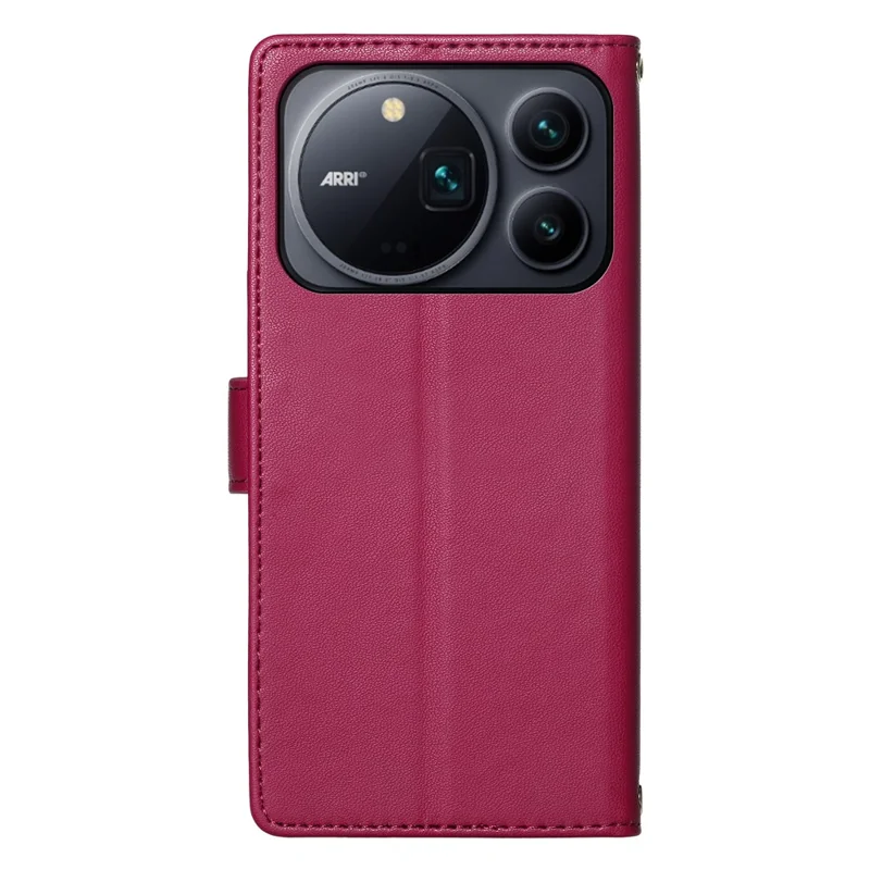 For Honor Magic9 Pro Max 5G Case Adorable Cat Pattern PU Leather Wallet Phone Cover with Wrist Strap - Rose