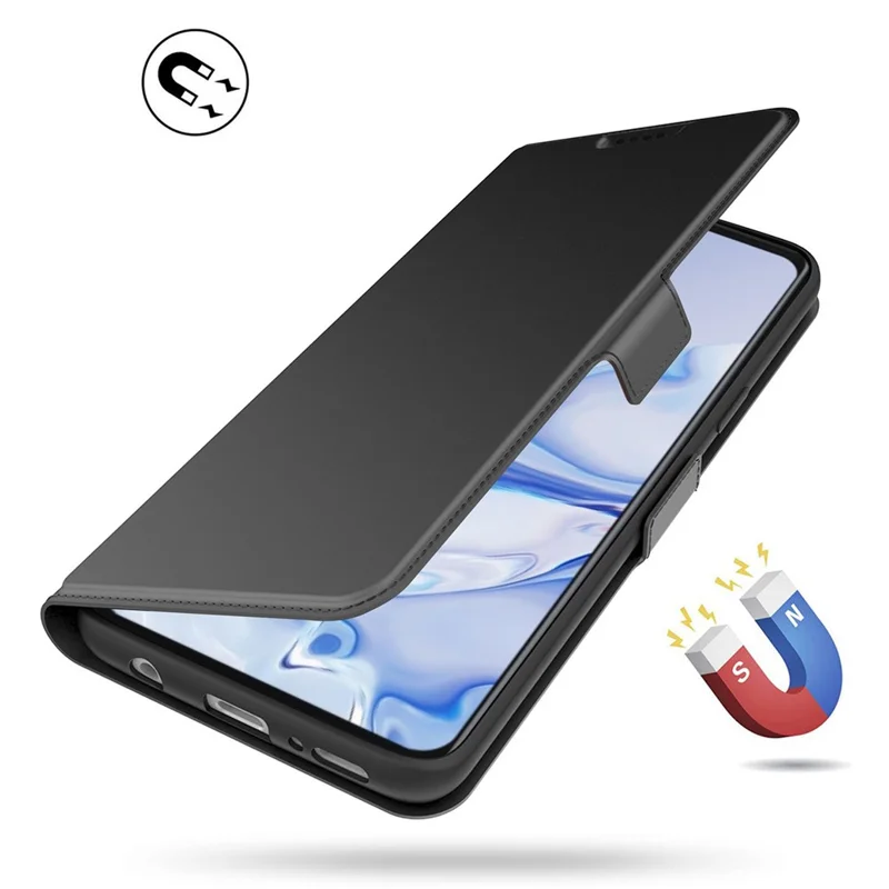 Flip Folio Phone Cover For Google Pixel 7 5G Funda de teléfono de piel sintética con soporte y tarjetero para interior de TPU magnético anti-caídas - Negro