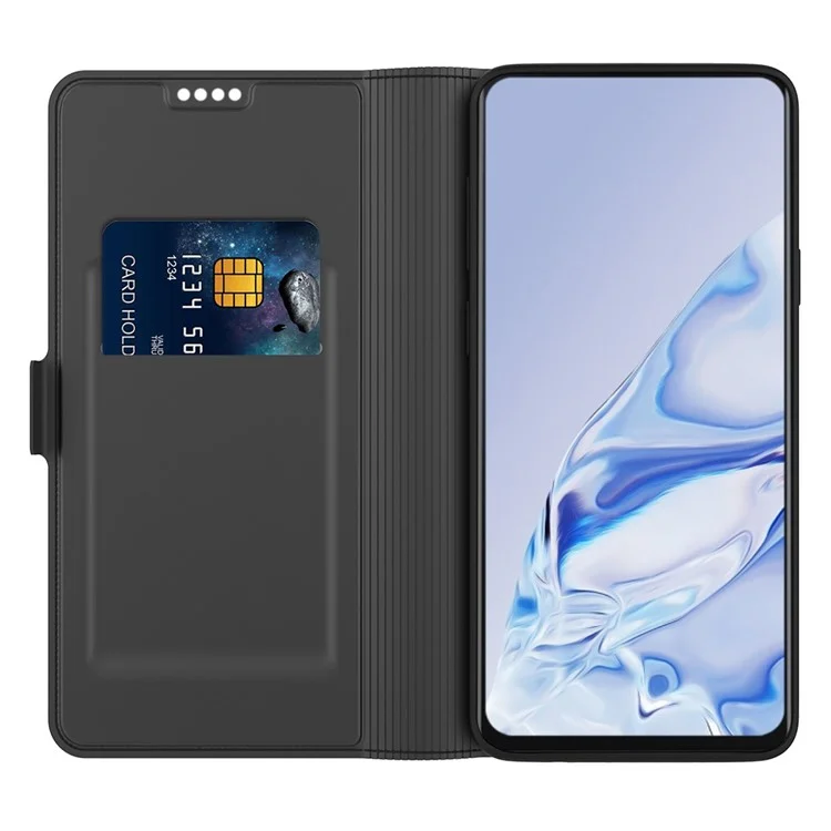 Para Xiaomi 13 Pro 5G PU Folio Folio Topicapiés Topicultor TPU Inter - Negro