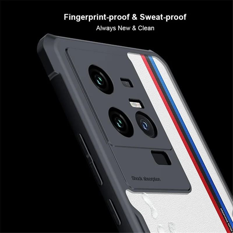 XUNDD For vivo iQOO 11 5G Precise Cutouts Acrylic + TPU Phone Case Anti-drop Protective Phone Back Cover - Black
