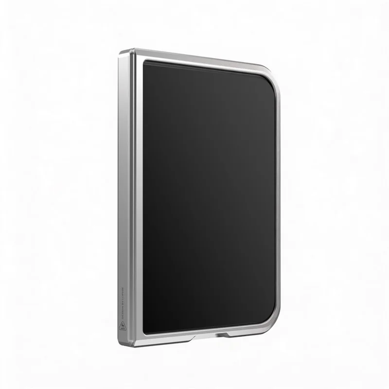 LUPHIE For iPhone Duo Case Metal Bumper Frame Shockproof Phone Cover - Silver
