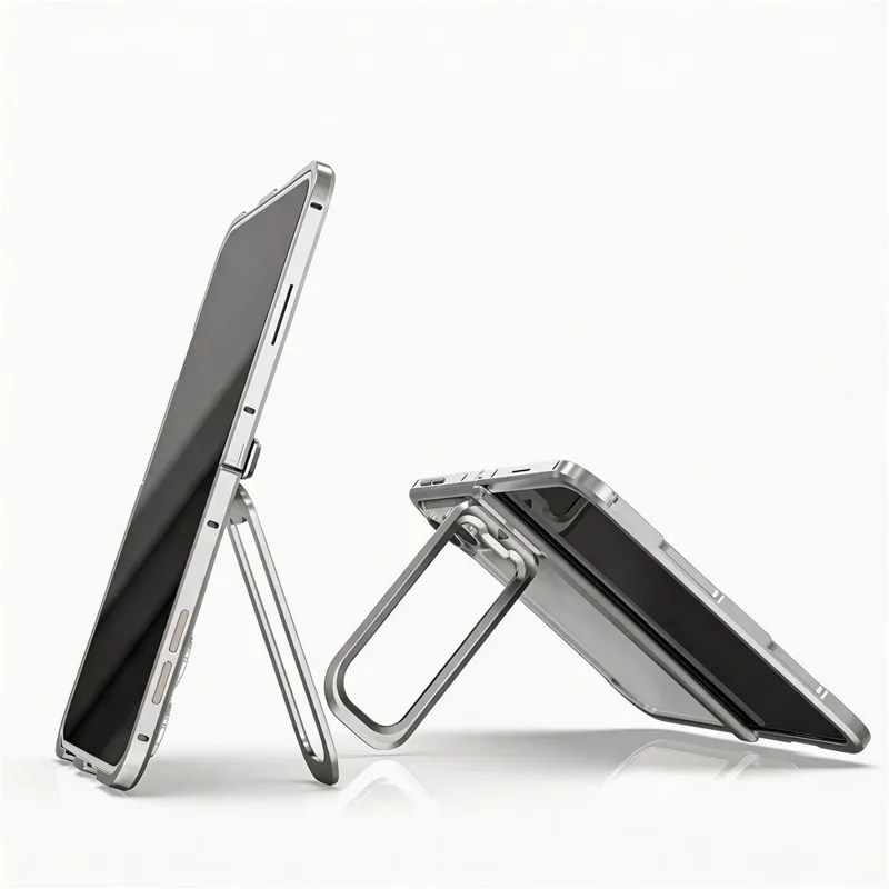 LUPHIE For iPhone Duo Case Metal Bumper Frame Shockproof Phone Cover - Silver