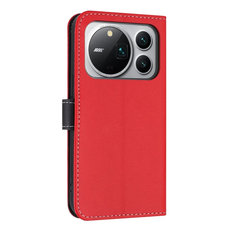 For Honor Magic9 Pro Max 5G Case Bowknot Decor Wallet Leather Phone Cover with Wrist Strap - Red