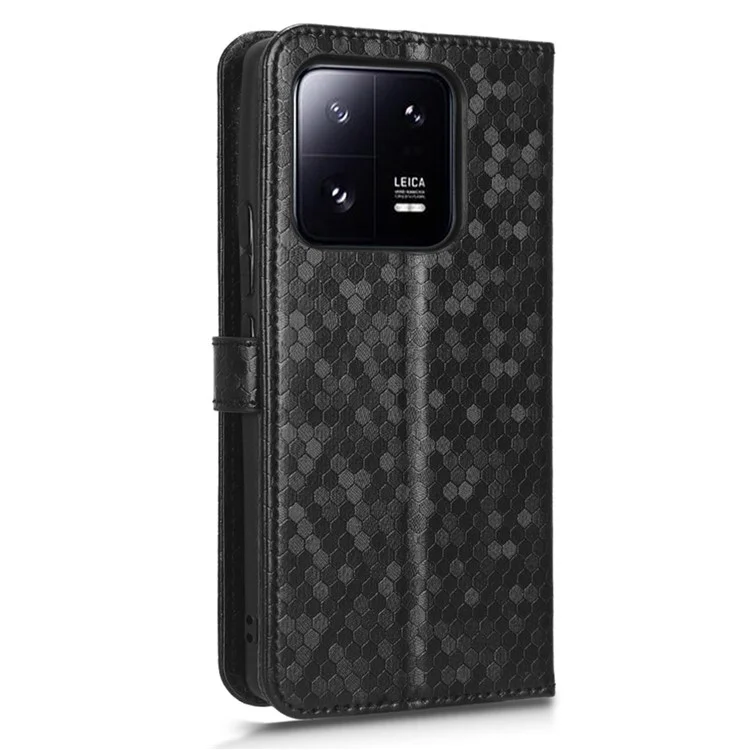 Copertina di Telefonia Cellulare Anti-drop Per Xiaomi 13 5G Pot Pot Espresed PU Phellet Custolet - Nero