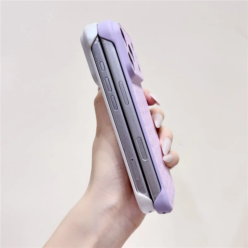 For iPhone 18 Pro Max / 17 Pro Max Borderless Case PU Leather Diamond Pattern Shockproof Phone Cover - Pink