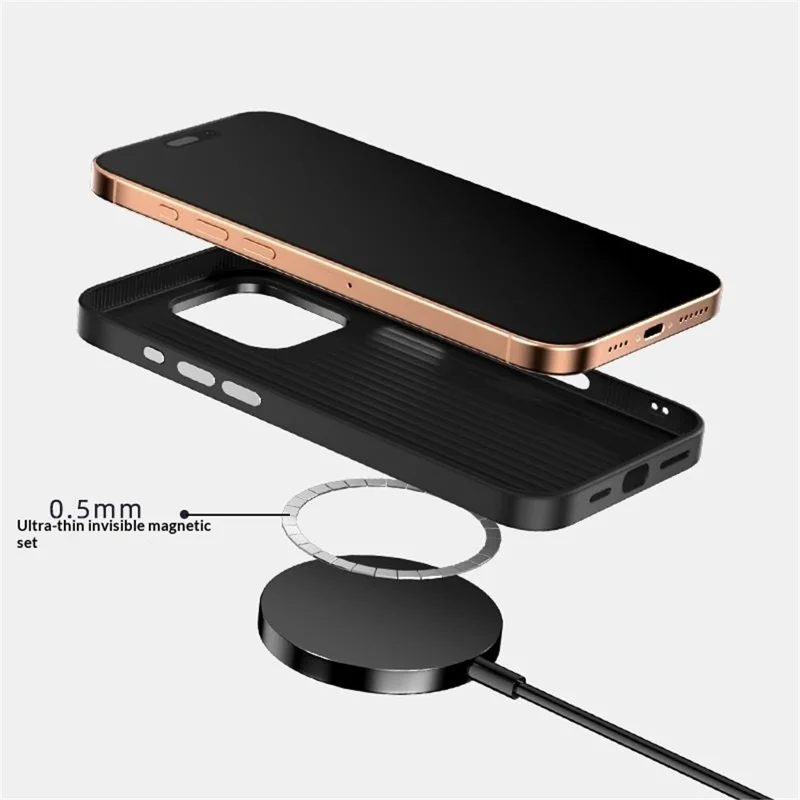ABEEL For iPhone 15 Pro Max Magnetic Case 6D Printed Shockproof Protective Phone Cover - Shield Armor No. 1