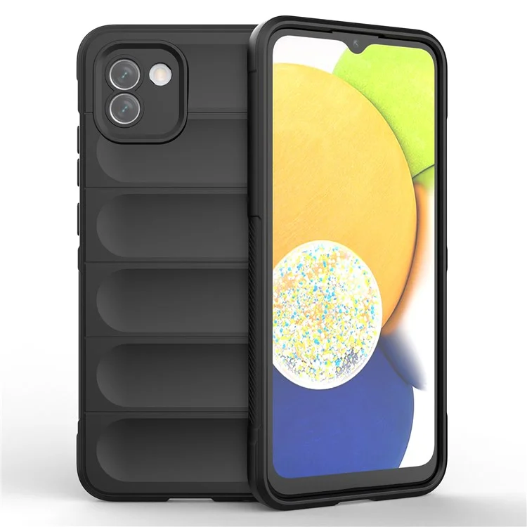 Per Samsung Galaxy A03 (164,2 x 75,9 x 9,1 Mm) Copertura Per Cellulare TPU Resistente Agli Urti Robusto Antisce - Nero
