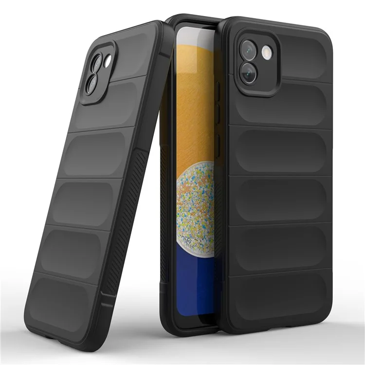 Per Samsung Galaxy A03 (164,2 x 75,9 x 9,1 Mm) Copertura Per Cellulare TPU Resistente Agli Urti Robusto Antisce - Nero