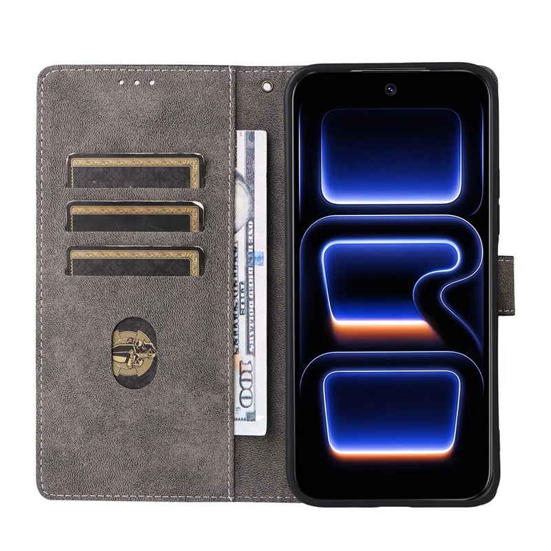 Für TECNO Spark 50C 4G Brieftaschenhülle RFID-Schutz PU-Leder-Handyhülle mit Ständer und Riemen - Braun