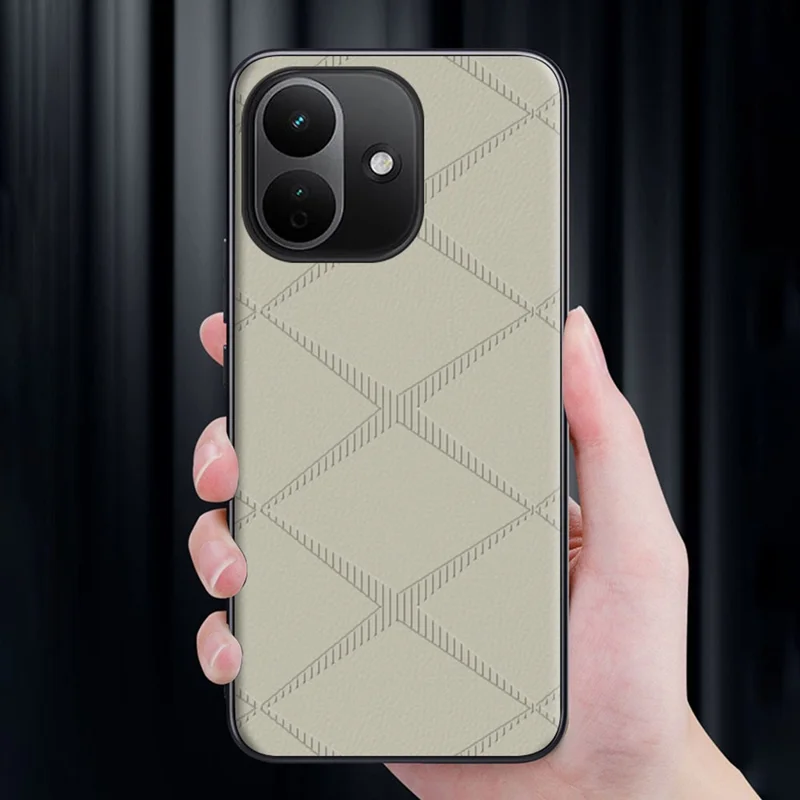 For Xiaomi Redmi Note 17 Pro 5G Case X-Patterned TPU PU Leather PC Anti-Drop Phone Cover - Brown