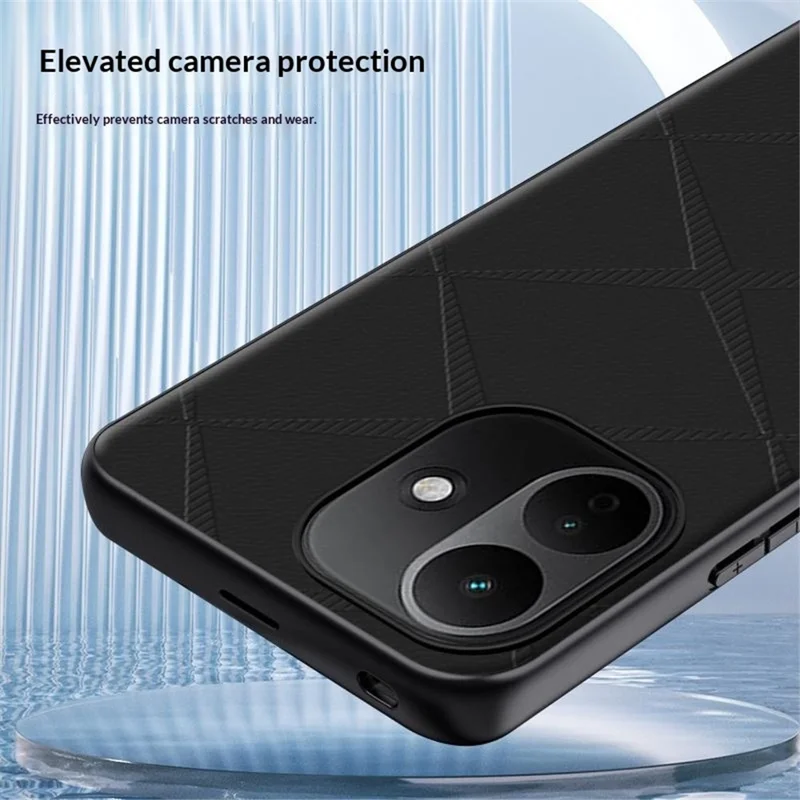 For Xiaomi Redmi Note 17 Pro 5G Case X-Patterned TPU PU Leather PC Anti-Drop Phone Cover - Brown