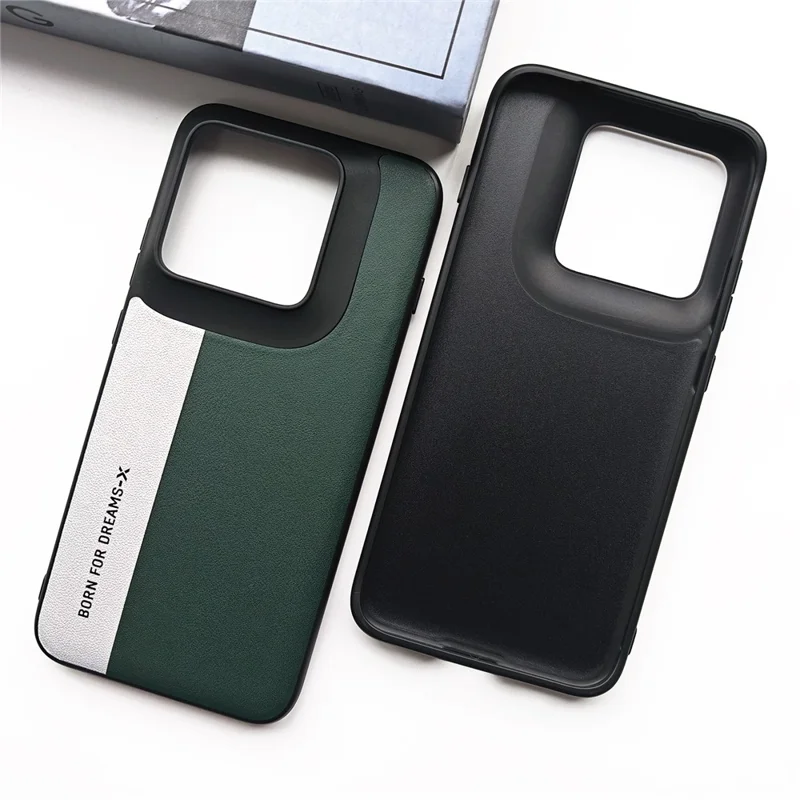 For Motorola Edge 70 Pro 5G Telefonbeskyttelse Læder Patchwork Anti-fingeraftryk Beskyttelsesdæksel - Oliven Grøn