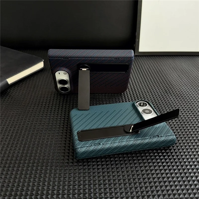 For iPhone Duo Case with Tempered Glass Screen Protector Kickstand Hinge Protection Phone Cover - Green