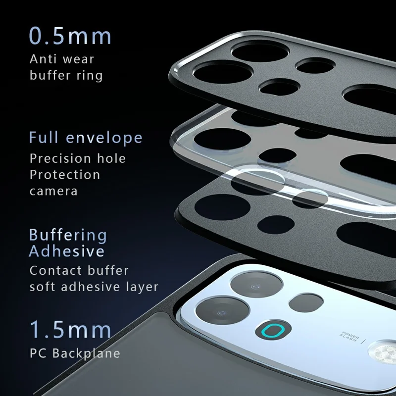 Coque pour Oppo A7 Pro Max 5G en TPU + PC, étui anti-choc - Transparent