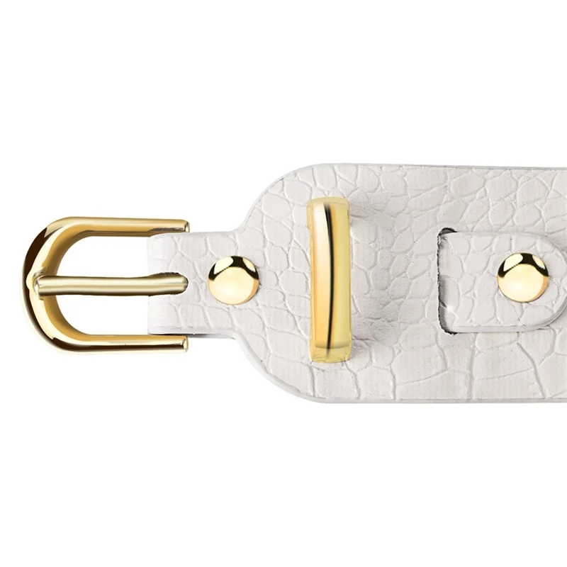 For Realme 10 4G Electroplating Anti-scratch Crocodile Texture PU Leather Coated PC+TPU Case Hand Strap Kickstand Design Protective Cover - White