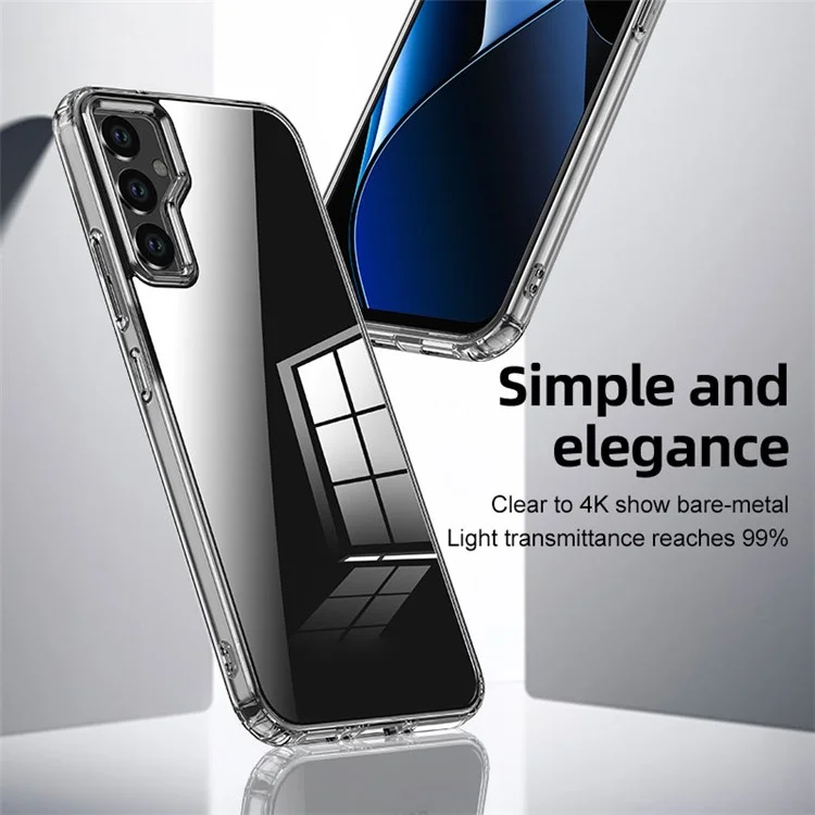 For Samsung Galaxy A34 5G Hard PC Soft TPU High Impact Protective Phone Case Comfort Grip Anti-slip Cover - Matte Black