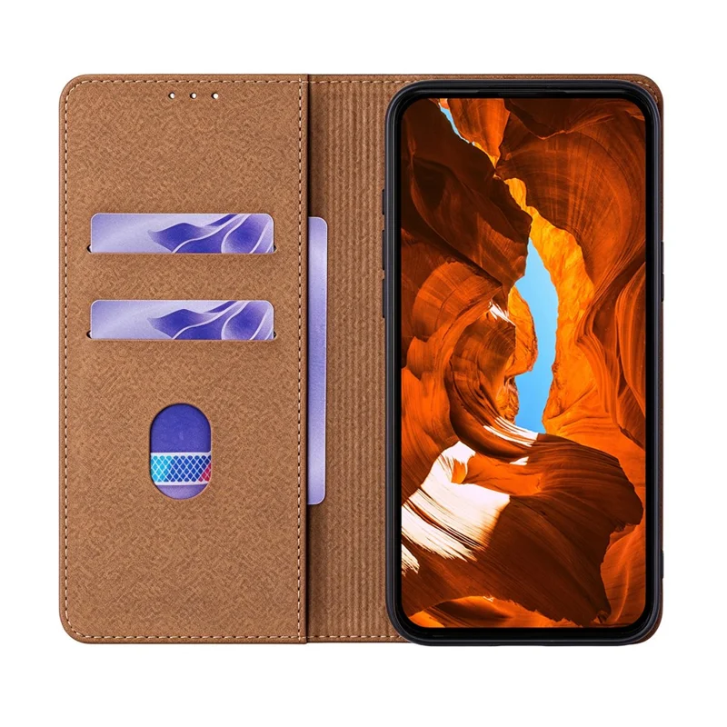 Fodero in vera pelle bovina per iPhone SE (2022) / (2020) / iPhone 8 / 7, copertina portafoglio con chiusura RFID - Nero