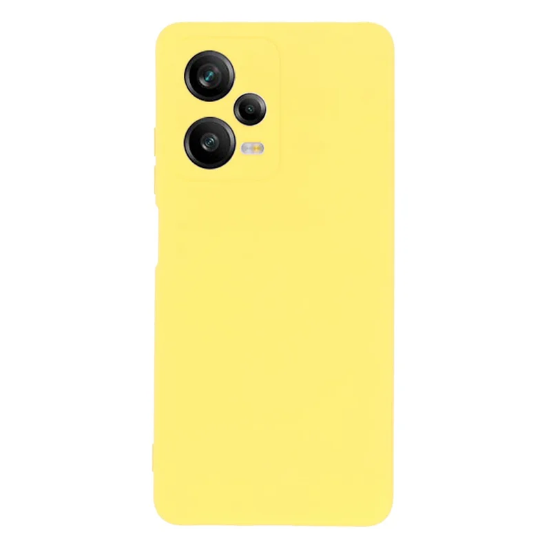 For Xiaomi Redmi Note 12 Pro 5G PU Leather Stand Wallet Cover with Strap Liquid Silicone Drop-proof Case Shockproof Cell Phone Protective Cover with Strap - Yellow