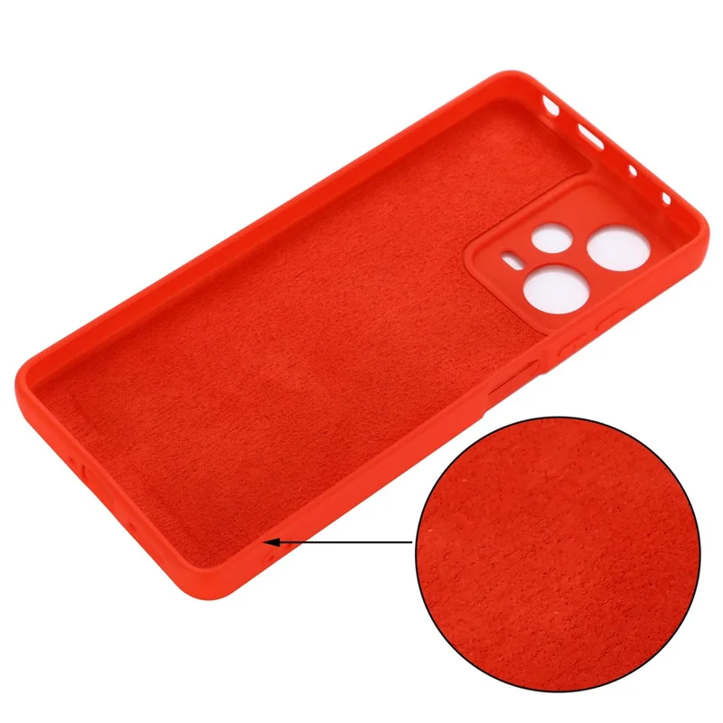 For Xiaomi Redmi Note 12 Pro 5G PU Leather Stand Wallet Cover with Strap Liquid Silicone Drop-proof Case Shockproof Cell Phone Protective Cover with Strap - Red