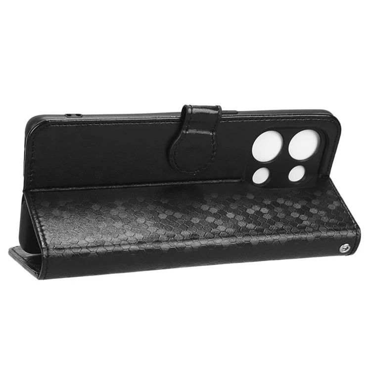 Coperchio Telefonico Exprinted Pattern Dot Per Oppo Reno9 Pro 5G Anti-drop Protective PU Leather Portafoglio Portafoglio Con Cinturino Con Cinturino - Nero