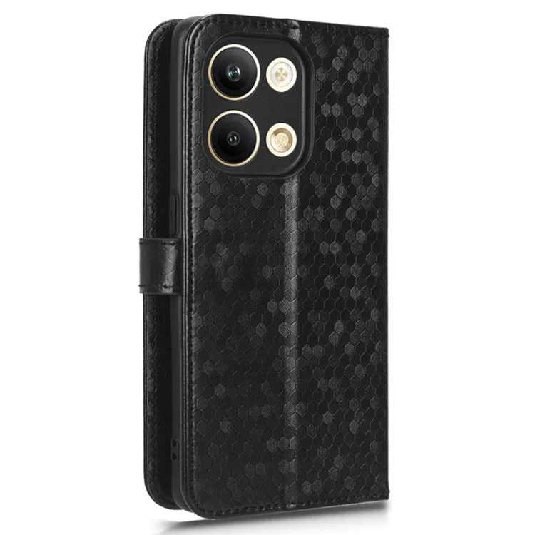 Coperchio Telefonico Exprinted Pattern Dot Per Oppo Reno9 Pro 5G Anti-drop Protective PU Leather Portafoglio Portafoglio Con Cinturino Con Cinturino - Nero
