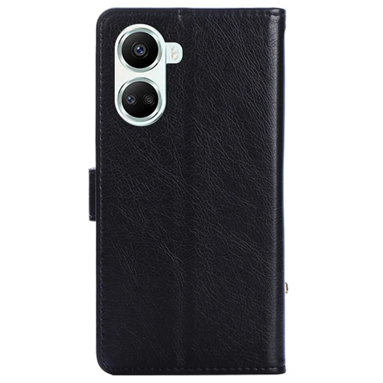Para Huawei Nova 10 SE 4G Zipper Pocket Stand Caso PU Leather + TPU Carteira Tampa de Proteção Com Cinta Prática - Preto