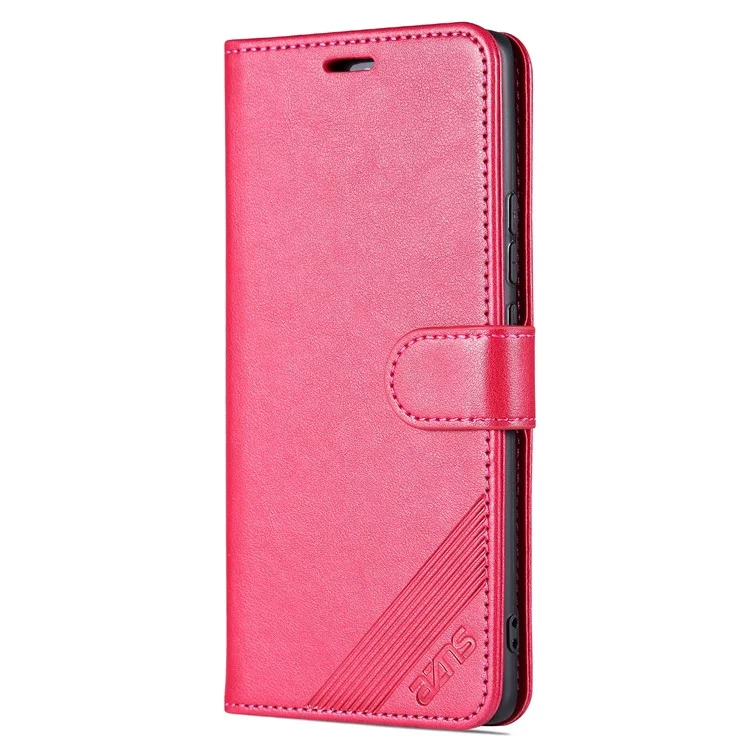 AZNS Texturant PU en Cuir PU Seck Pour Vivo X90 5G, Couverture de Téléphone de Papillement Apport de la Class Magnet - Rouge