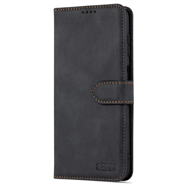 AZNS Para Samsung Galaxy A14 5G / A14 4G Funda de teléfono con billetera de cuero PU + TPU, soporte y prueba de caídas - Negro