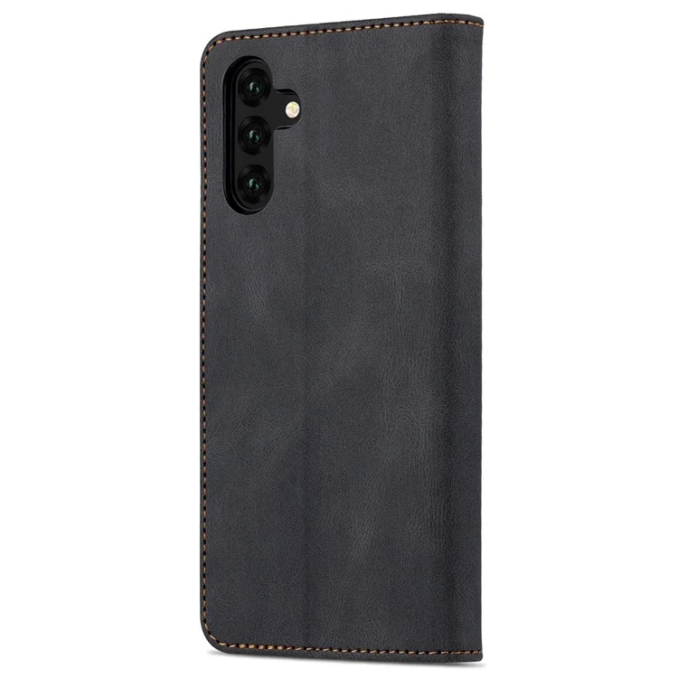 AZNS Para Samsung Galaxy A14 5G / A14 4G Funda de teléfono con billetera de cuero PU + TPU, soporte y prueba de caídas - Negro