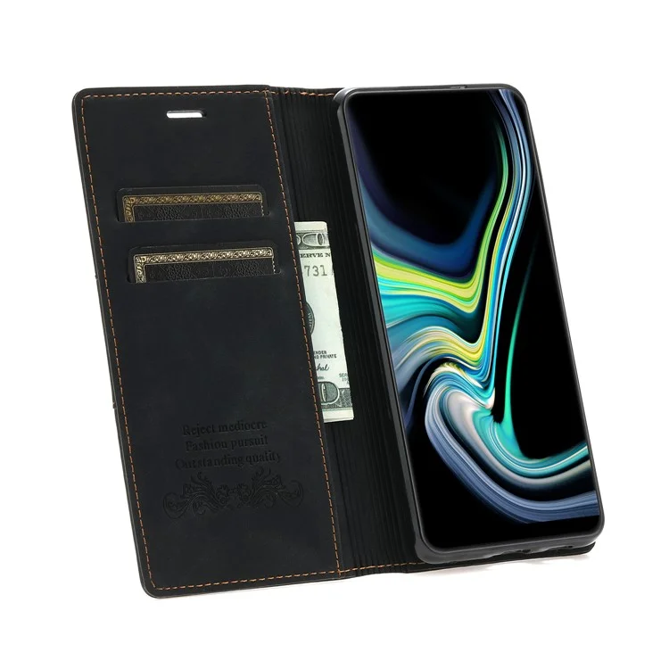Per Samsung Galaxy A14 5G / A14 4G Anti-scratch PU Leather Phone Case Cover with Stand Wallet - Nero