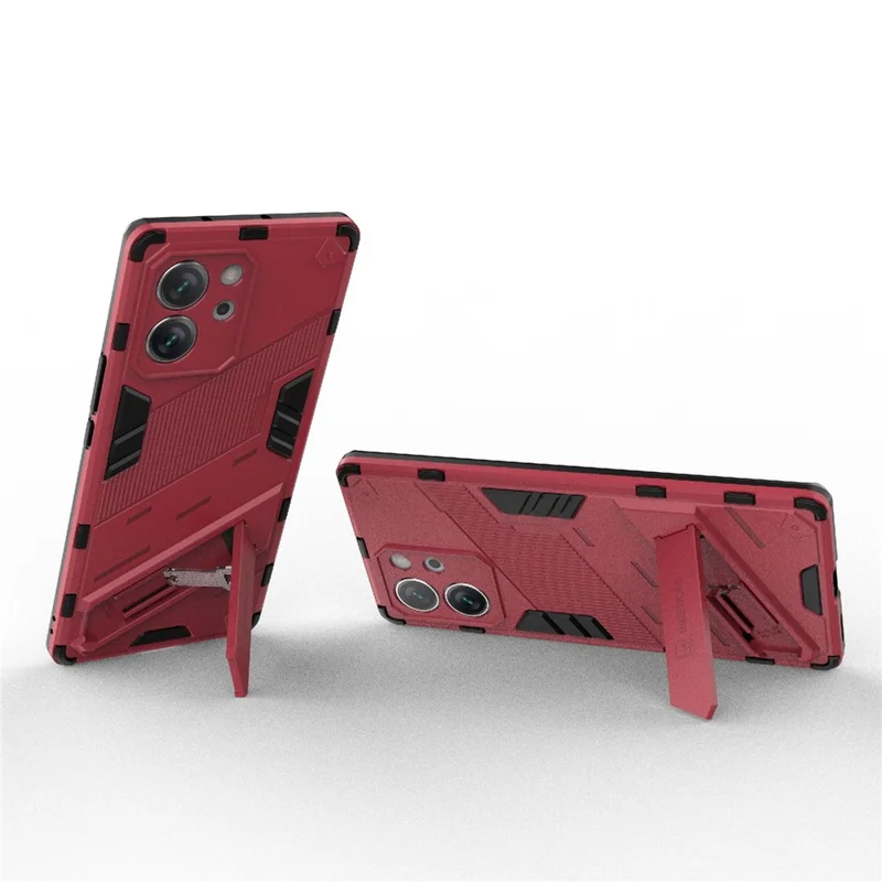 For Honor 80 SE 5G Soft TPU Hard PC Shock Absorbent Case Kickstand Shockproof Protective Phone Cover - Rose