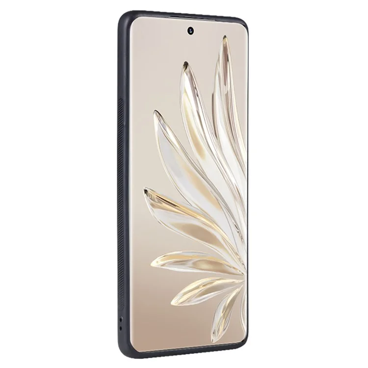 AZNS Para Honor 80 Pro 5G PU Cuero Recubierto TPU TPU Scratch Cover Resistente Patrón Impreso a Prueba de Choque - Marrón
