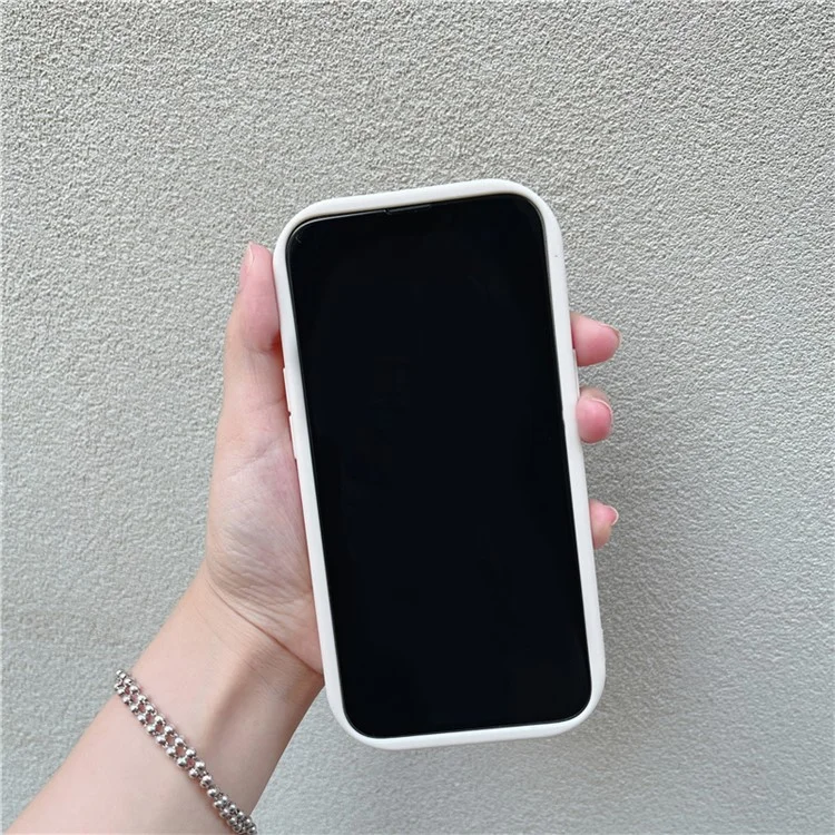 Pour Iphone 13 6,1 Pouces Love Heart Bravard Green Pat Match PU le Cuir en Cuir Revêtu de Téléphone TPU Couverture Arrière Avec Bandoulière Avec Bandoulière
