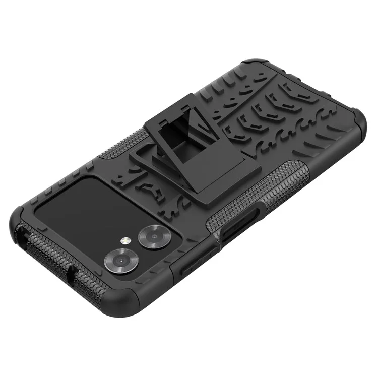 Per Xiaomi Poco M4 5G Style Style Cool Rugged Telefono Case Hard PC+TPU Kickstand Telefono Protettivo Cover - Nero