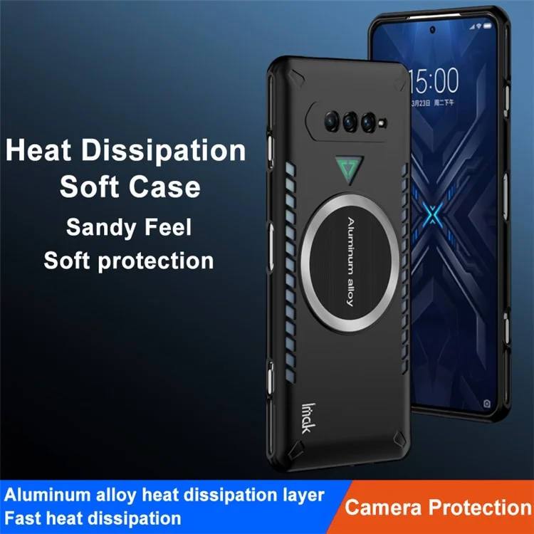 IMAK para Xiaomi Black Shark 4 / 4 Pro / 4S / 4S Pro / 5 RS Carcasa de Teléfono con Disipación de Calor Suave TPU Resistente a Golpes y Protectora
