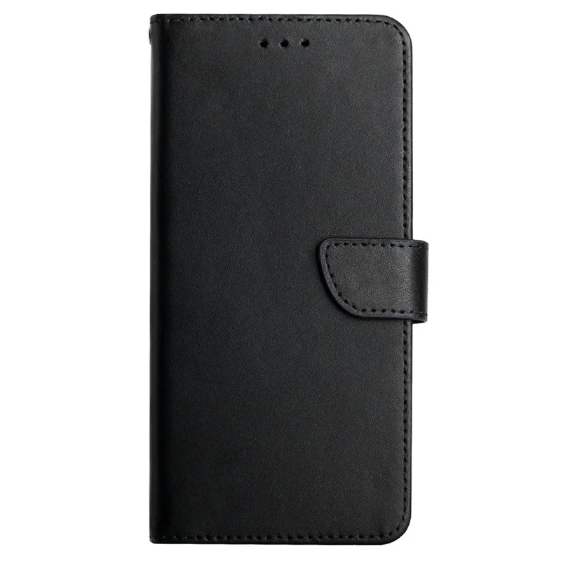 HT02 Stand Wallet Phone Case for Xiaomi 13 Pro 5G, Genuine Leather Nappa Texture Full Protection Folio Flip Cover - Black