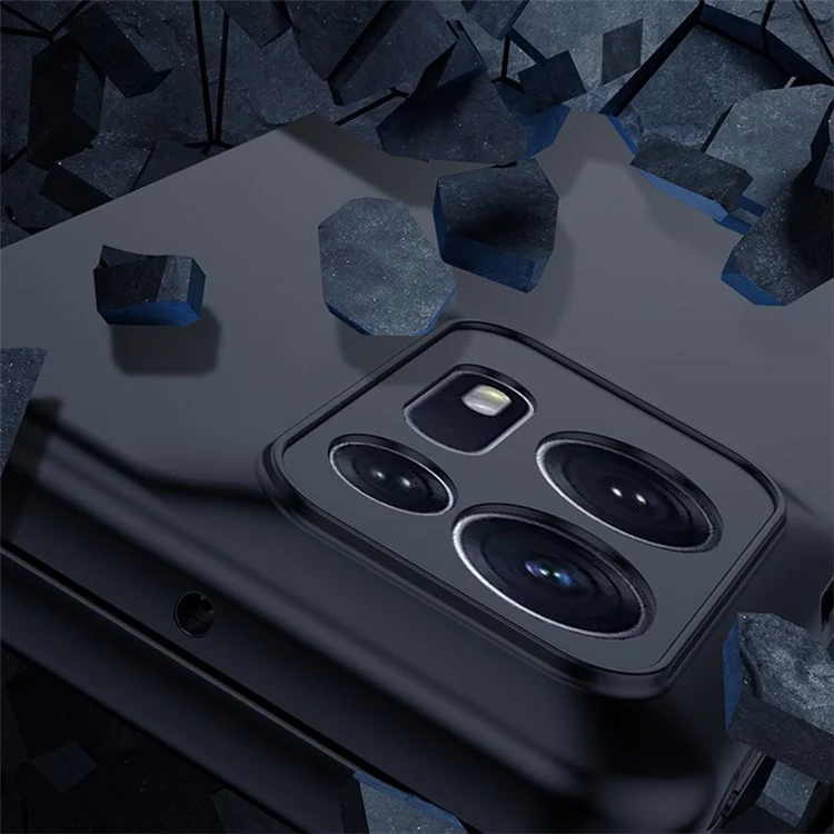 Para Oppo Encontrar N2 5G Skin-touch Feelt PC Case de PC Propósitos a Prueba de Celdas Cubierta de Teléfono Celular - Azul Oscuro