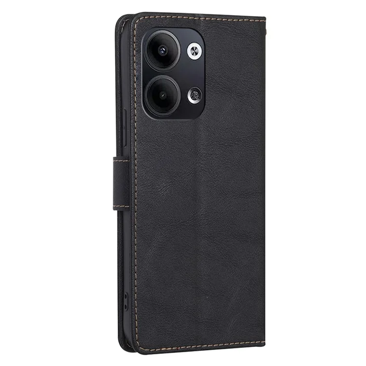 Tpu + pu Cuir Flip Téléphone Pour Oppo Reno9 Pro 5G / Reno9 5G, Portefeuille de Couverture de Coque de Téléphone Magnétique du Support de Blocage RFID - Noir