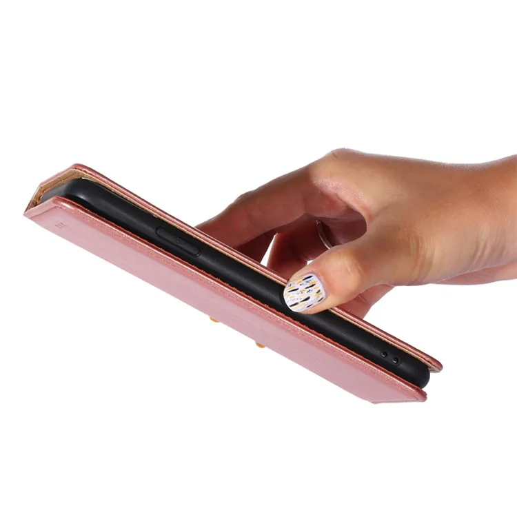 Pour Oppo Reno9 Pro 5G / Reno9 5G Magnétique Magnétique Couverture de Protection Autor - or Rose