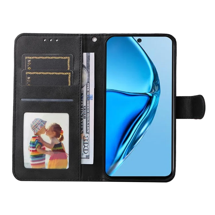 Custodia Per Telefono in Pelle PU Anti-drop Per Infinix Hot 20 4G, Copertina Per Telefoni Protettiva Per il Portafoglio a Flip Magnetico Con Cinturino - Nero