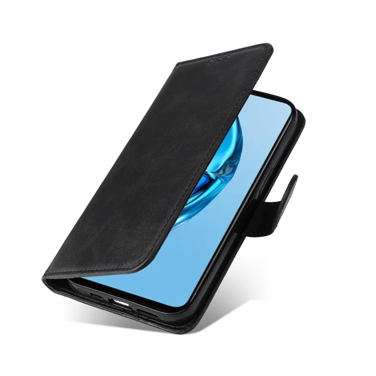 Custodia Per Telefono in Pelle PU Anti-drop Per Infinix Hot 20 4G, Copertina Per Telefoni Protettiva Per il Portafoglio a Flip Magnetico Con Cinturino - Nero