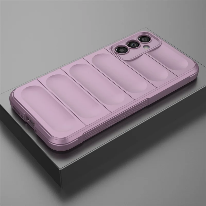 For Samsung Galaxy A34 5G Drop-proof Soft TPU Cell Phone Cover Non-Slip Rugged Back Phone Case - Purple