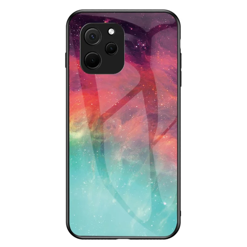 For Huawei nova Y61 4G Starry Sky Pattern Printing Tempered Glass Phone Case Hard PC+Soft TPU Drop Proof Back Cover - Color Starry Sky
