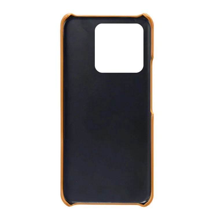 For Xiaomi 13 Pro 5G Shockproof Phone Case with Dual Card Slots PU Leather Coated Hard PC Scratch Resistant Back Cover - Orange